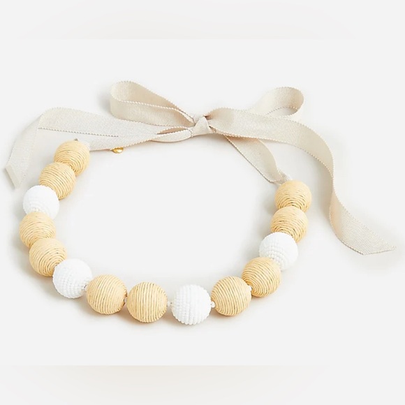 J.Crew Faux-raffia-and-bead gumball necklace - Picture 1 of 5